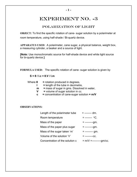 polarimeter experiment 3